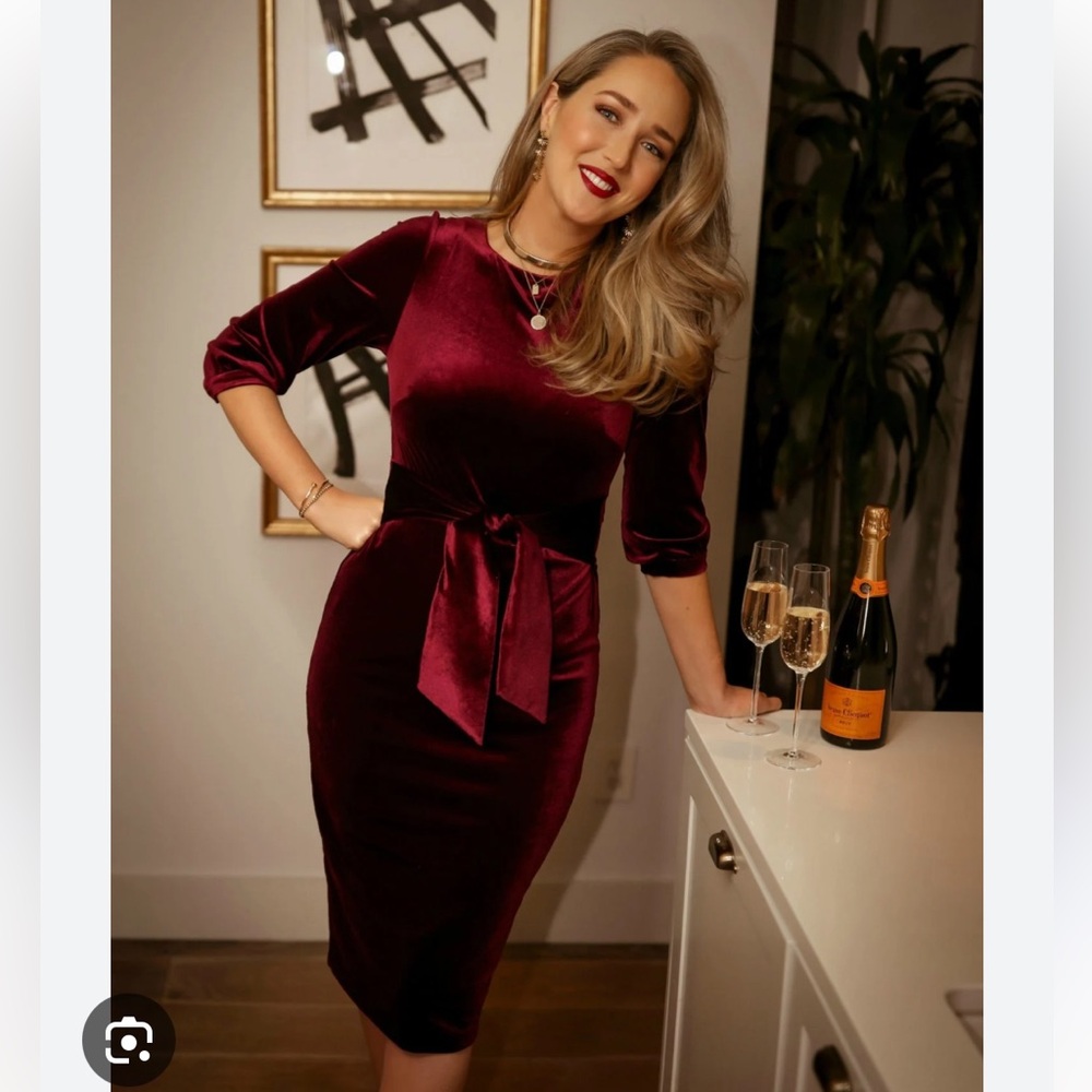 BODEN Julianna Velvet Dress petite size US2P UK6P